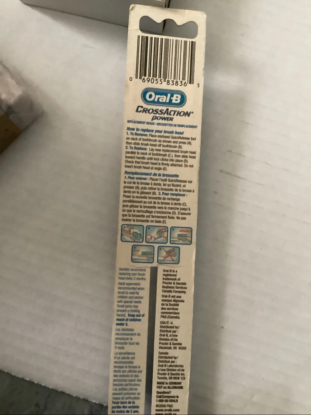 Oral-B Dual Clean Cross Action Power  Replacement Heads New 2 Heads